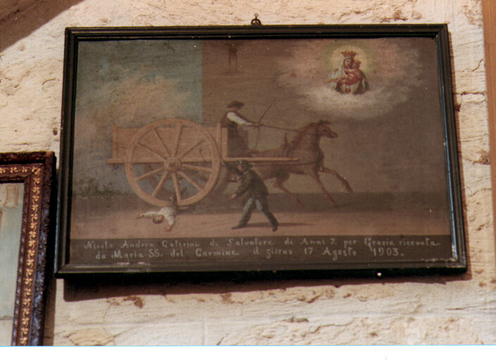 Madonna del Carmelo (ex voto) - ambito Italia meridionale (sec. XX)