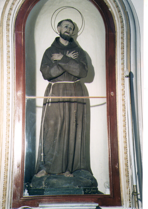 San Francesco d'Assisi (statua) di Manzo Giuseppe (sec. XIX)