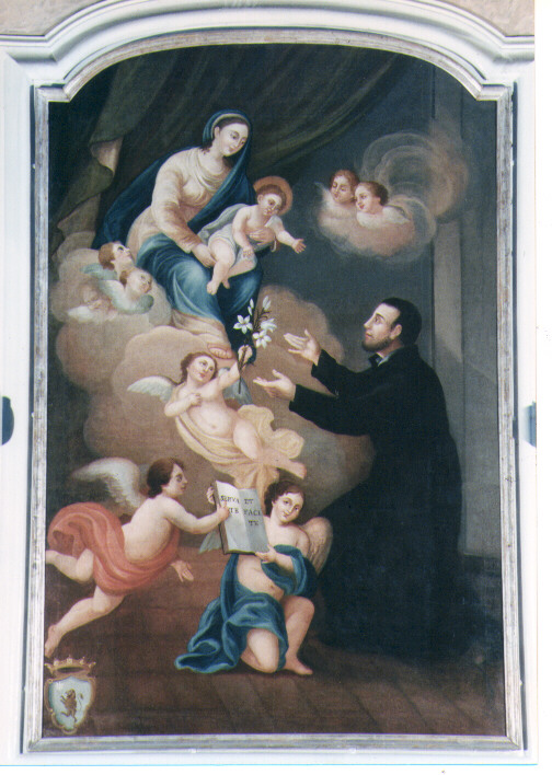 Madonna con Bambino e Santo (dipinto) - ambito pugliese (fine/inizio secc. XIX/ XX)