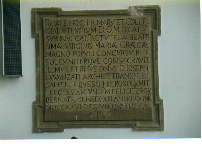 lapide - ambito Italia meridionale (sec. XVIII)