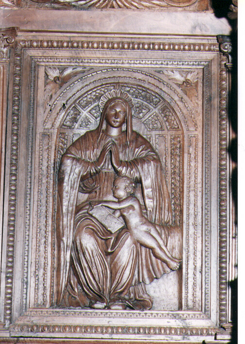 Madonna in trono (stallo) - ambito Italia meridionale (sec. XVI)