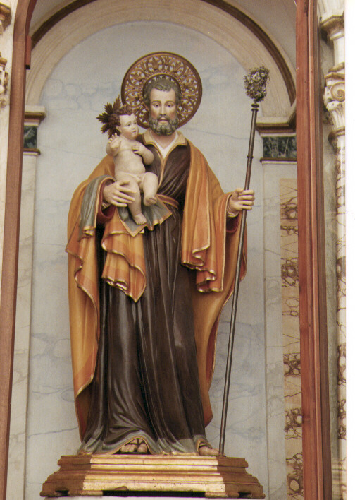 San Giuseppe e Gesù Bambino (statua) di Guerra Michele (sec. XIX)