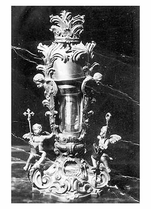 reliquiario - a vaso - ambito napoletano (sec. XVIII)