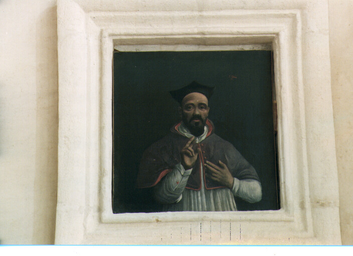 Ritratto del Vescovo Giustiniani, ritratto di ecclesiastico (dipinto) di Cepi P (sec. XIX)