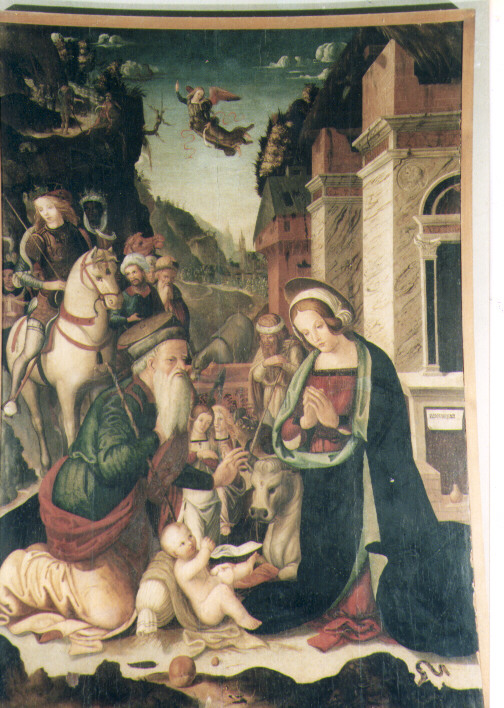 adorazione dei Re Magi (dipinto) di Pisano Sebastiano (prima metà sec. XVI)