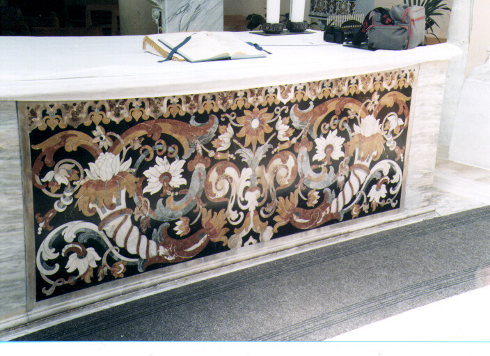 paliotto - a pannello piano, serie - ambito Italia meridionale (secc. XVII/ XVIII)