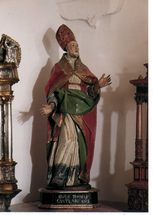 San Tommaso Cantuarieno, San Tommaso (statua) - manifattura Italia meridionale (sec. XVIII)