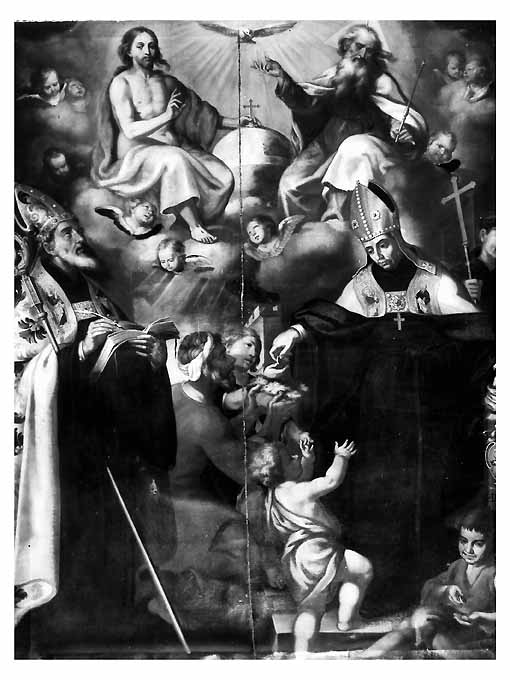 Trinità e Santi (dipinto) di Gliri Nicola (sec. XVII)