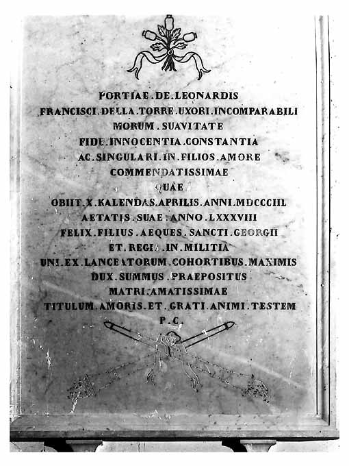 lapide tombale - ambito Italia meridionale (sec. XIX)