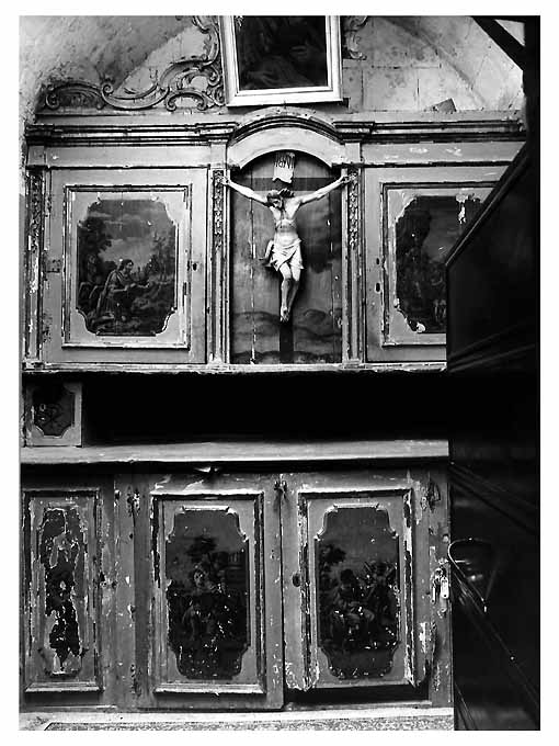 Scene della conversione di sant'Eustachio ed Evangelisti (armadio da sacrestia) - ambito Italia meridionale (seconda metà sec. XVIII)