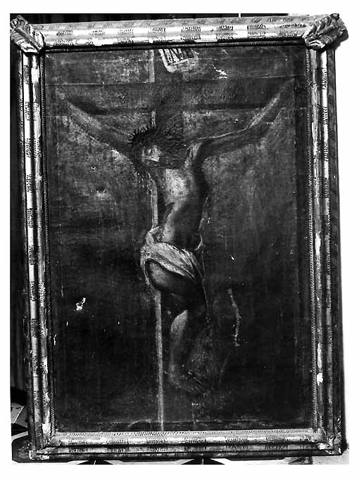 Cristo crocifisso (dipinto) - ambito Italia meridionale (ultimo quarto sec. XIX)