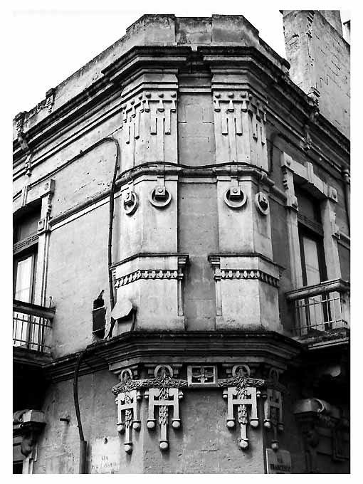 motivi decorativi geometrici (decorazione plastica, coppia) - ambito Italia meridionale (sec. XX)