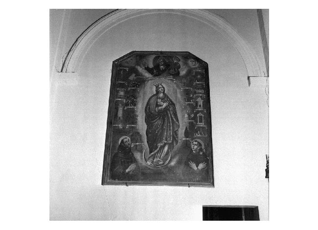Madonna Immacolata, san Francesco e sant'Antonio, Dio Padre (dipinto) - ambito pugliese (sec. XVII)