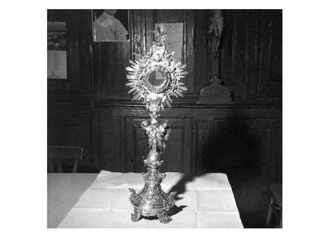 ostensorio - ambito napoletano (seconda metà sec. XVIII)