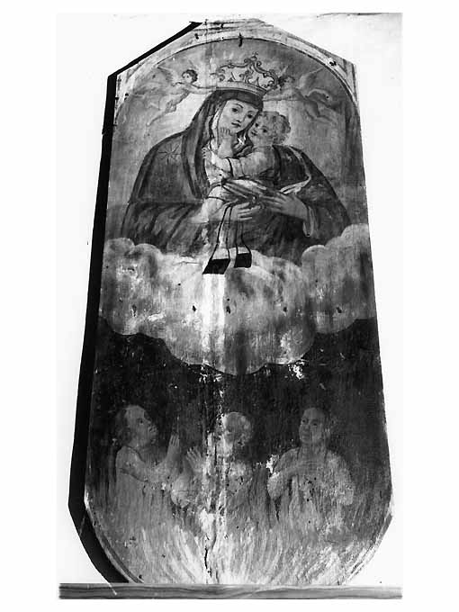 Madonna del Carmelo intercede per le anime del purgatorio (dipinto) - ambito pugliese (sec. XVII)