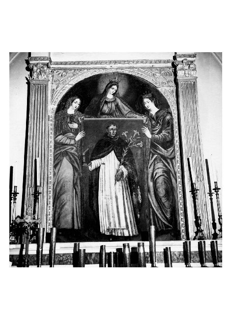 L'immagine di san Francesco presentata dalla Madonna, dalla Maddalena e da santa Caterina d'Alessandria (dipinto) - ambito pugliese (sec. XIX)