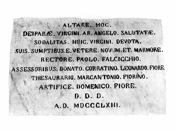 lapide - ambito pugliese (sec. XIX)