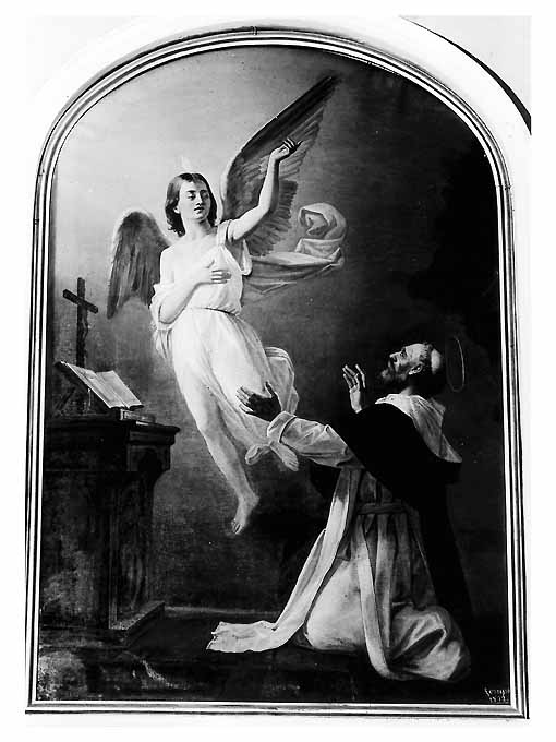 angelo che apre le porte della prigione di San Pietro (dipinto) di Lorusso Francesco (sec. XIX)