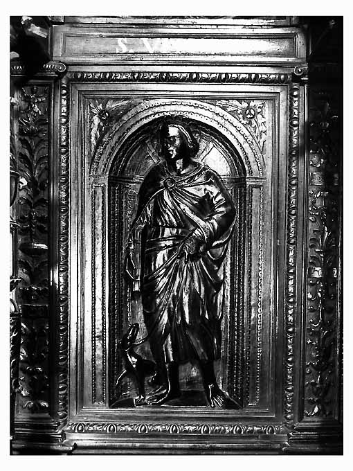 San Vito (pannello di stallo di coro) di Bonafede Colantonio, Marzano Teodoro, Fanello Candilera de (sec. XVI)