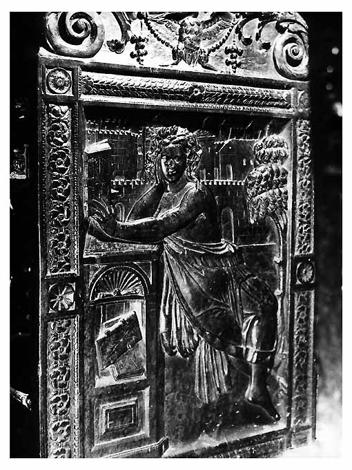 Sibilla (pannello di stallo di coro) di Bonafede Colantonio, Marzano Teodoro, Fanello Candilera de (sec. XVI)