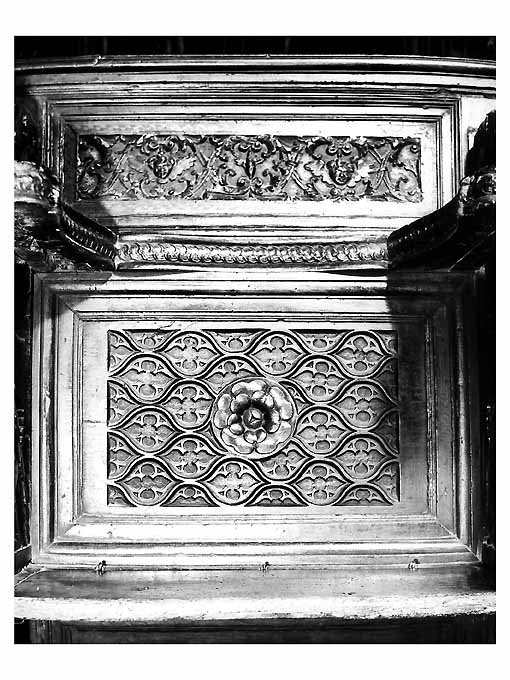 pannello di stallo di coro di Bonafede Colantonio, Marzano Teodoro, Fanello Candilera de (sec. XVI)