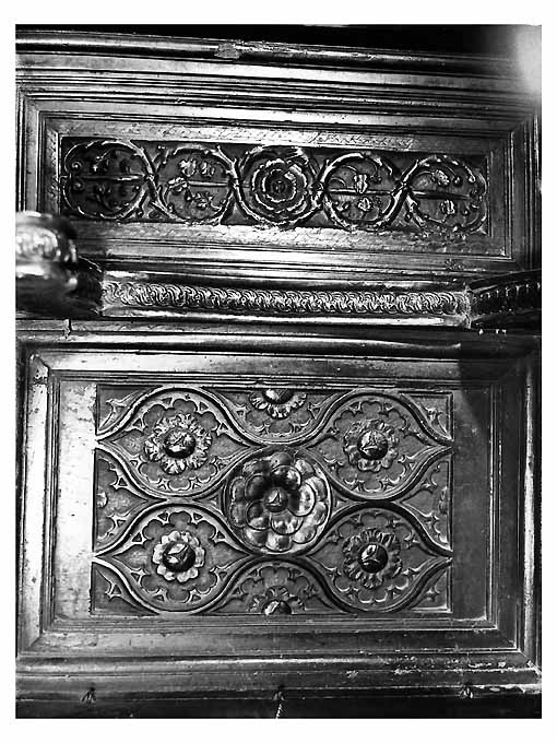 pannello di stallo di coro di Bonafede Colantonio, Marzano Teodoro, Fanello Candilera de (sec. XVI)