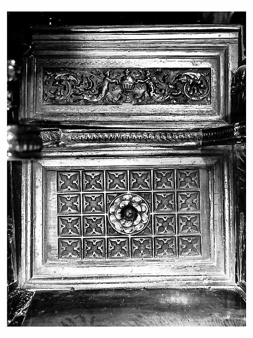 pannello di stallo di coro di Bonafede Colantonio, Marzano Teodoro, Fanello Candilera de (sec. XVI)