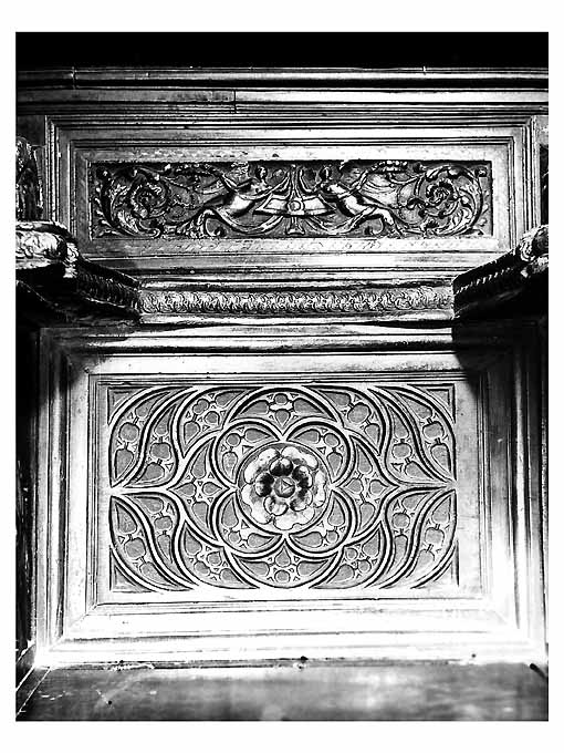 pannello di stallo di coro di Bonafede Colantonio, Marzano Teodoro, Fanello Candilera de (sec. XVI)