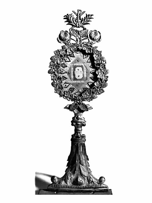 reliquiario - a ostensorio, opera isolata - bottega Italia meridionale (sec. XIX)