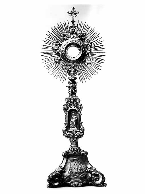 ostensorio - a raggiera, opera isolata - manifattura Italia meridionale (sec. XX)