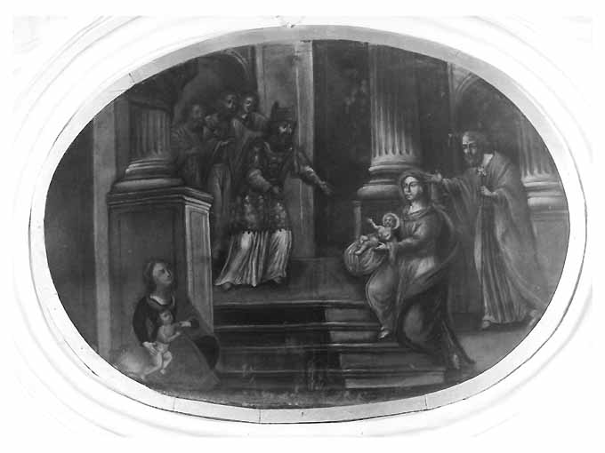 Presentazione di Gesu' al Tempio, presentazione di Gesù al tempio (dipinto, ciclo) di Maramonte Niccolo' (attribuito) (sec. XVIII)