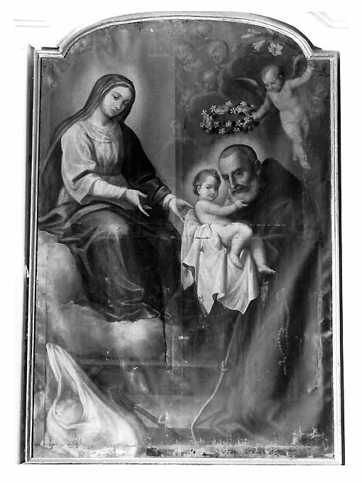 Madonna con Bambino, San Felice da Cantalice e angeli (dipinto, opera isolata) - ambito napoletano (secc. XVIII/ XIX)