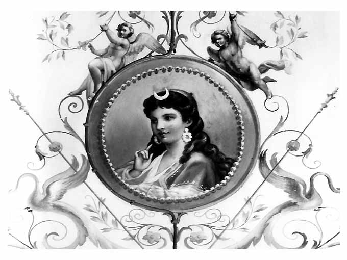 ritratto di giovane zingara (decorazione pittorica, elemento d'insieme) - ambito napoletano (primo quarto sec. XX)