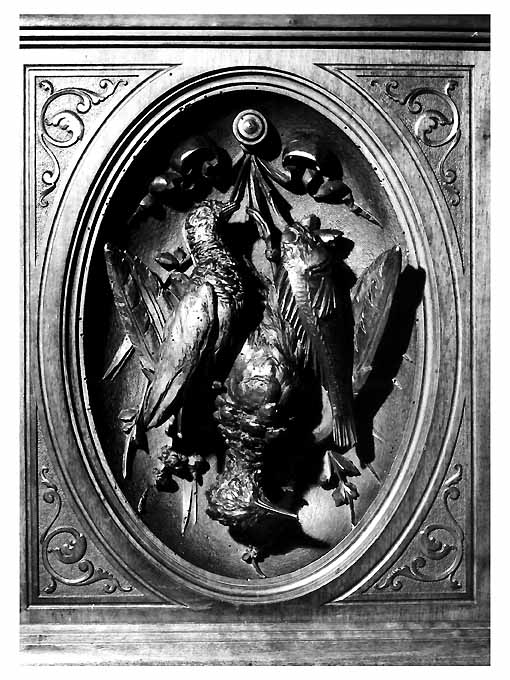 natura morta con cacciagione (anta di mobile, elemento d'insieme) - ambito toscano (?) (primo quarto sec. XIX)