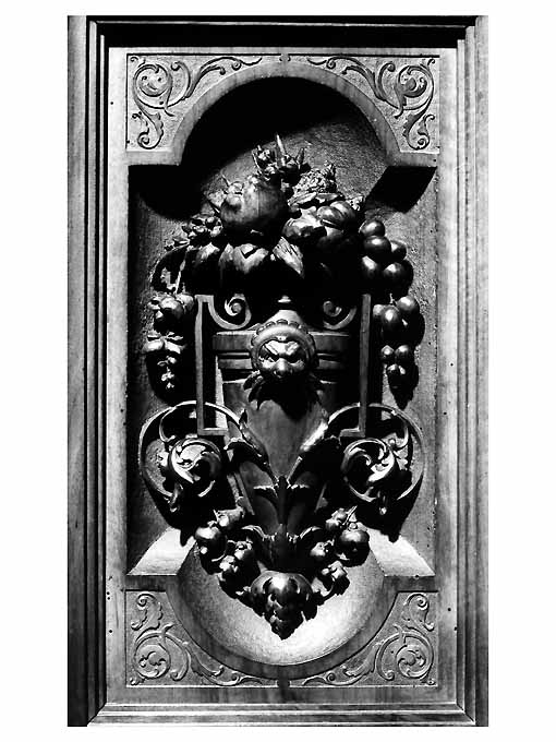 natura morta con frutta (anta di mobile, elemento d'insieme) - ambito toscano (?) (primo quarto sec. XIX)