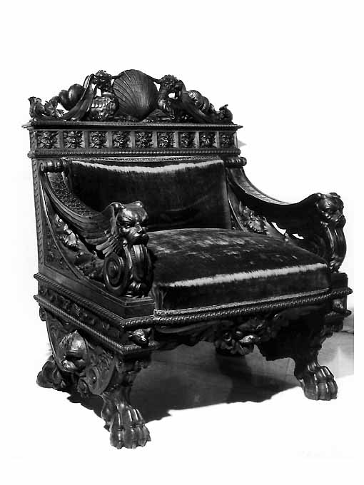 poltrona, elemento d'insieme - ambito toscano (prima metà sec. XIX)