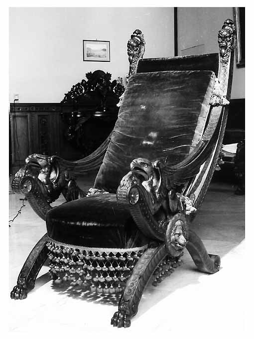 poltrona, elemento d'insieme - ambito toscano (prima metà sec. XIX)