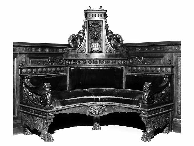 divano - a ventaglio, elemento d'insieme - ambito toscano (prima metà sec. XIX)