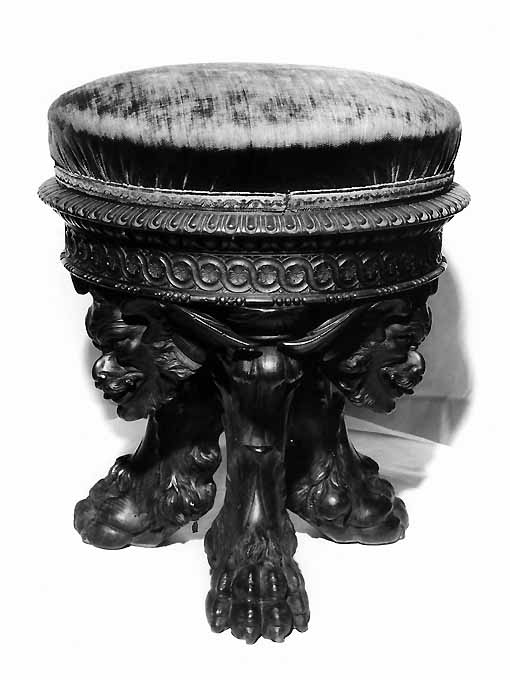 poggiapiedi, elemento d'insieme - ambito toscano (prima metà sec. XIX)