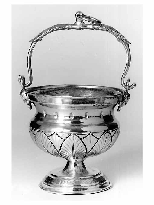 secchiello per l'acqua benedetta, elemento d'insieme - ambito napoletano (seconda metà sec. XIX)