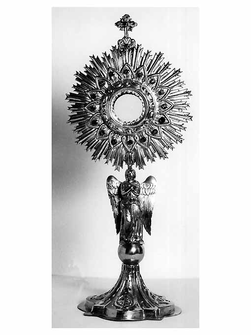 angelo (ostensorio - a raggiera) - produzione italiana (primo quarto sec. XX)