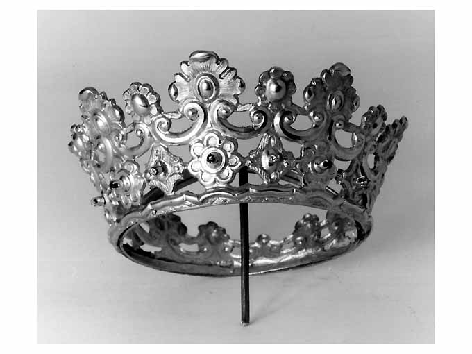 motivi decorativi vegetali e floreali (corona da statua) - ambito napoletano (ultimo quarto sec. XIX)