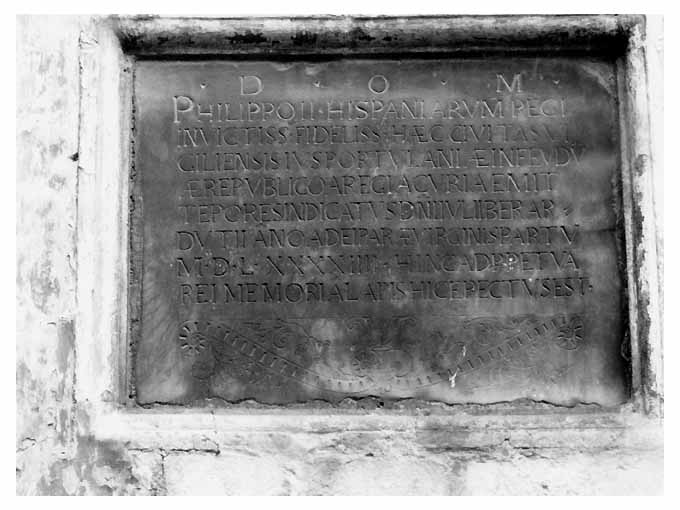 lapide - produzione pugliese (sec. XVI)