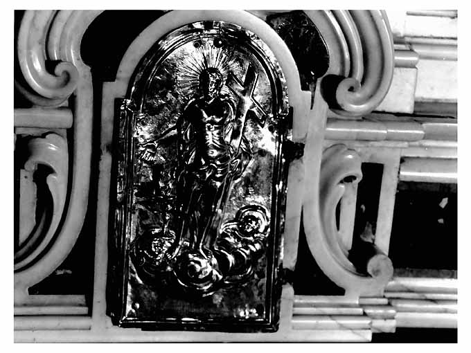 Resurrezione di Cristo, resurrezione di Cristo (sportello di tabernacolo) di Di Lucca Antonio (bottega) (sec. XVIII)