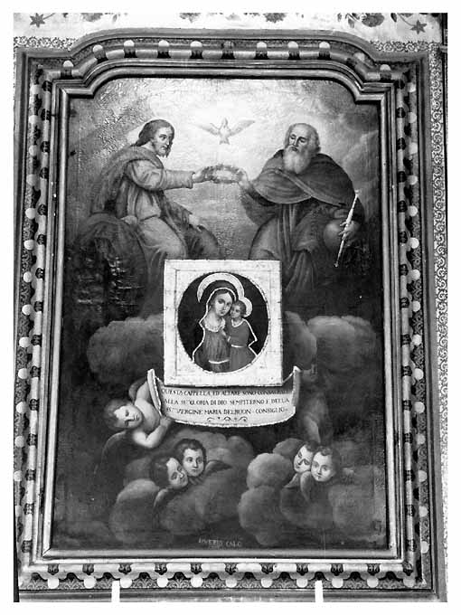 Vergine del Buon Consiglio incoronata dall'Eterno, Madonna del Buon Consiglio (dipinto) di Calò Saverio (ultimo quarto sec. XVIII)