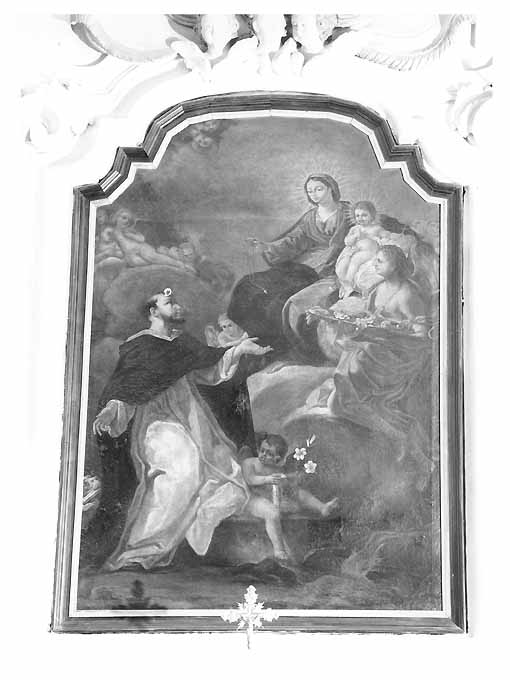 Madonna del Rosario, Madonna del Rosario con San Domenico e devoti (dipinto) - ambito pugliese (sec. XVIII)