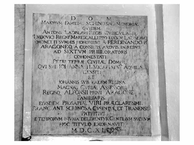 lapide - ambito pugliese (sec. XVII)