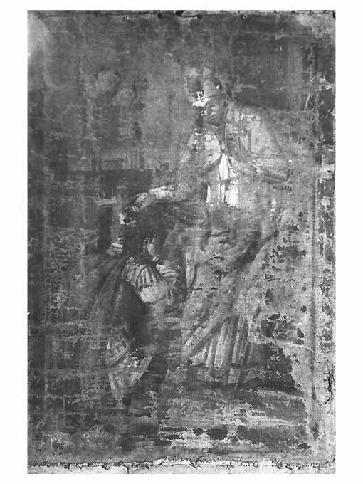 San Remigio incorona Clodoveo (dipinto) - ambito barese (secc. XV/ XVI)