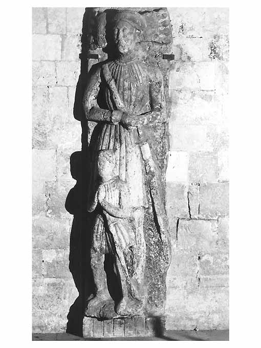 Principe Caracciolo con figlio (lastra tombale) - ambito barese (sec. XVI)