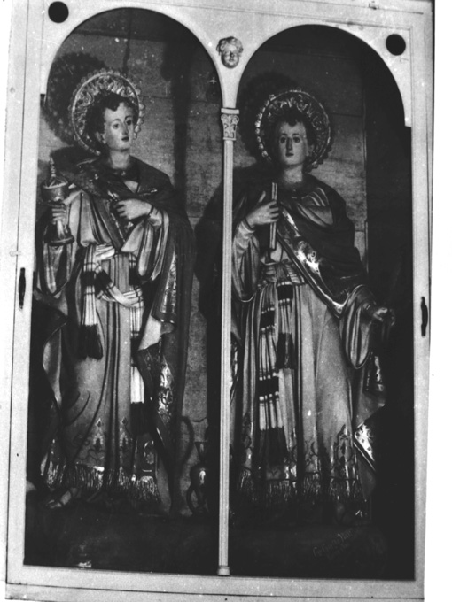 santi Cosma e Damiano (scultura, serie) di Caretta Raffaele (bottega) (sec. XX)